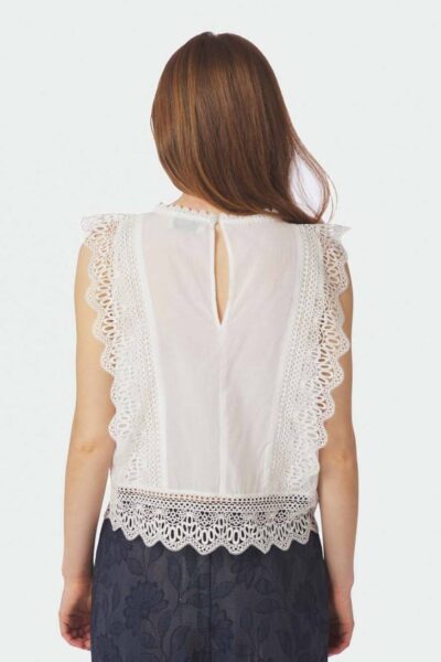 Samia lace top white Neo Noir