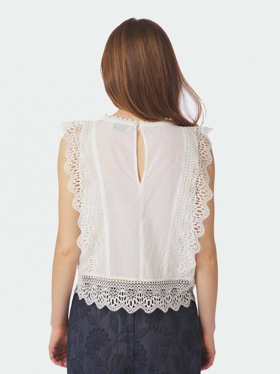Samia lace top white Neo Noir - Afbeelding 5