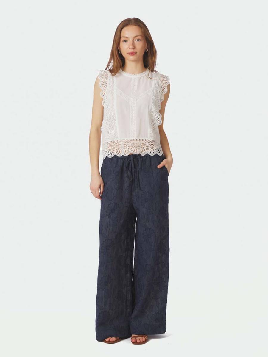 Samia lace top white Neo Noir - Afbeelding 4