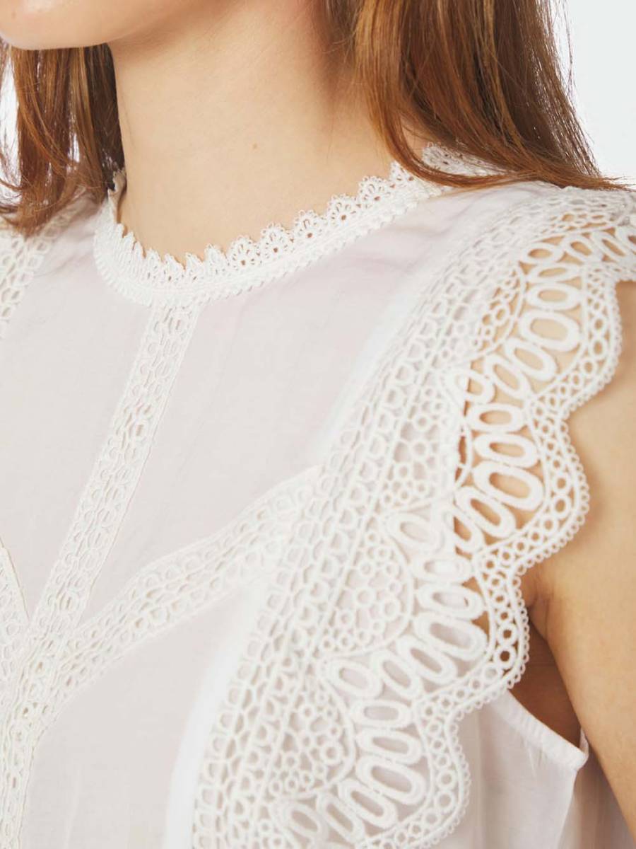 Samia lace top white Neo Noir - Afbeelding 6