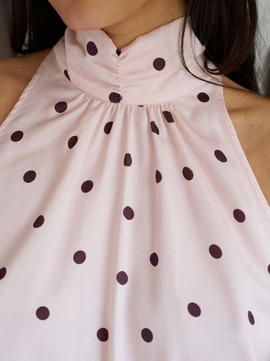 Jos big dot top light pink Neo Noir - Afbeelding 4