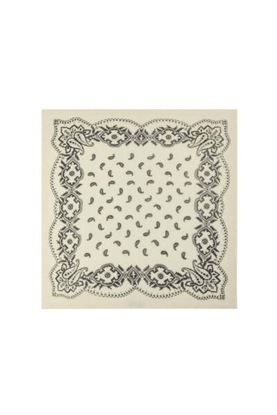 Adelina paisley knit scarf off white Neo Noir