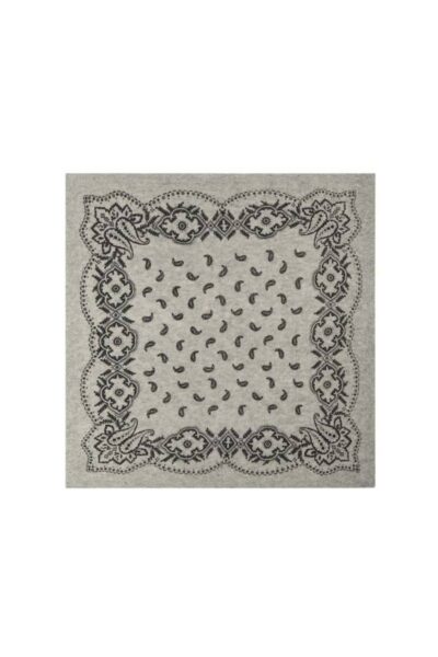 Adelina paisley knit scarf grey mel. Neo Noir