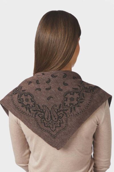 Adelina paisley knit scarf brown Neo Noir