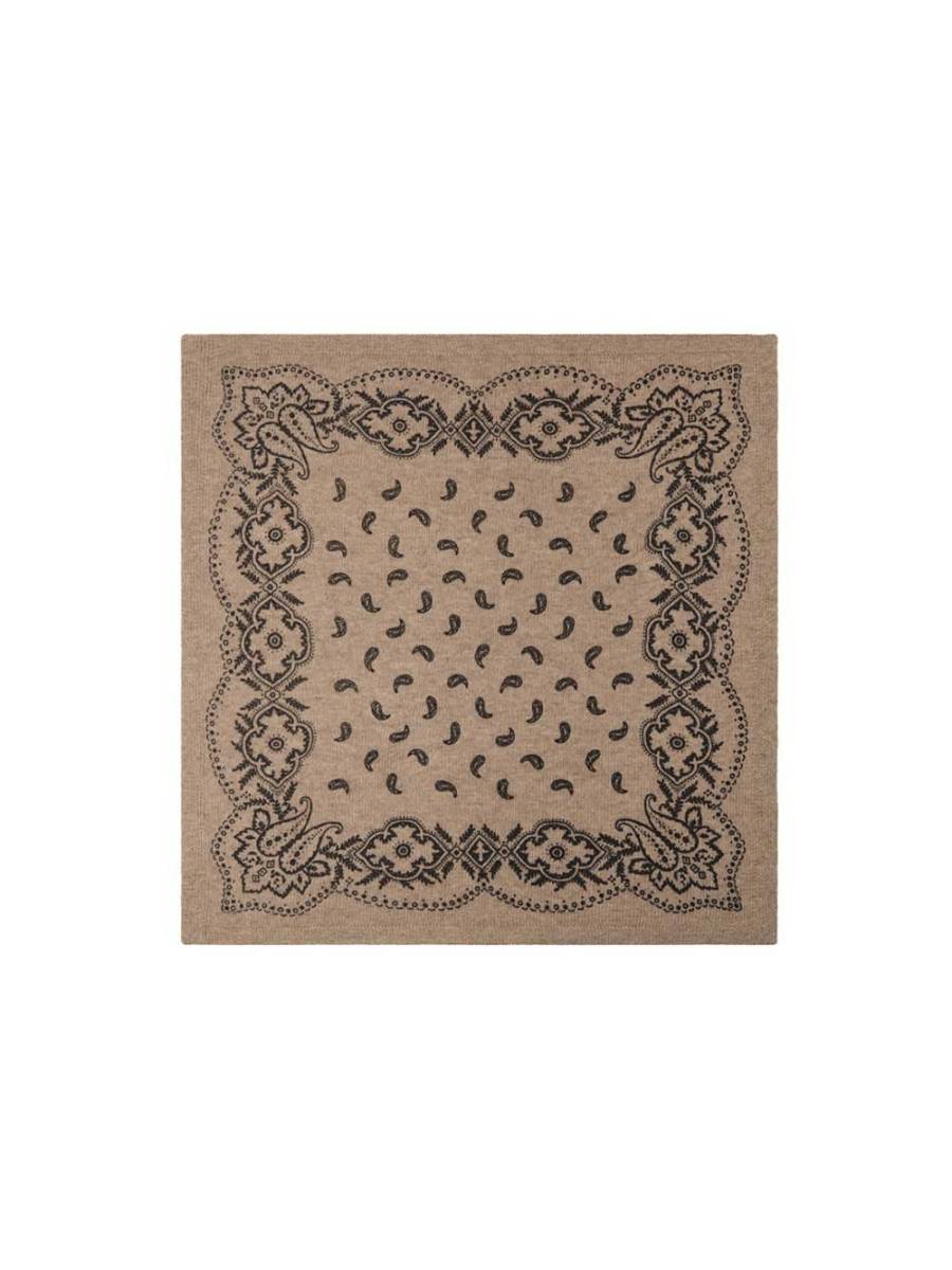 Adelina paisley knit scarf beige melange Neo Noir - Afbeelding 4