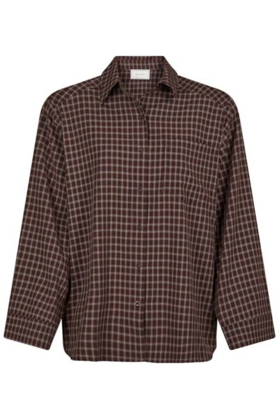 Anella check shirt chocolate Neo Noir