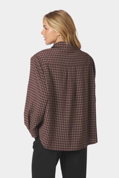 Anella check shirt chocolate Neo Noir