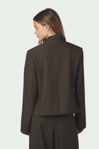 Tiria structure blazer dark brown Neo Noir