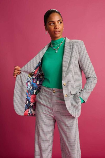 Blazer checked grey Pom Amsterdam
