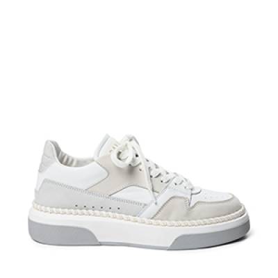 Boo leather sneaker white/grey Pavement