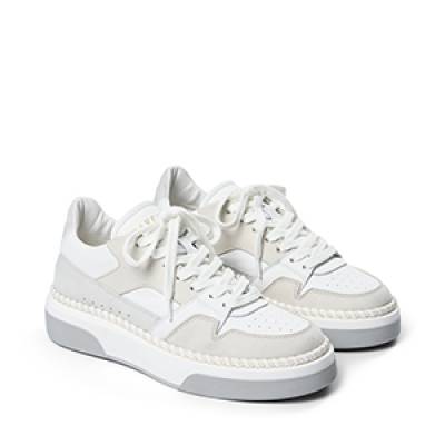 Boo leather sneaker white/grey Pavement