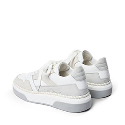 Boo leather sneaker white/grey Pavement