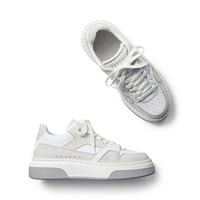 Boo leather sneaker white/grey Pavement