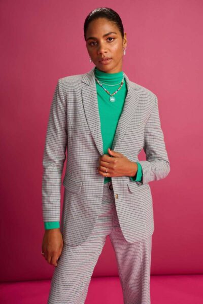 Blazer checked grey Pom Amsterdam