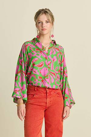 Afrique blouse multicolour Pom Amsterdam