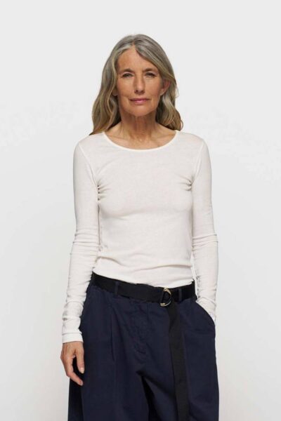 Extra long sleeve tee modal ecru 10 DAYS