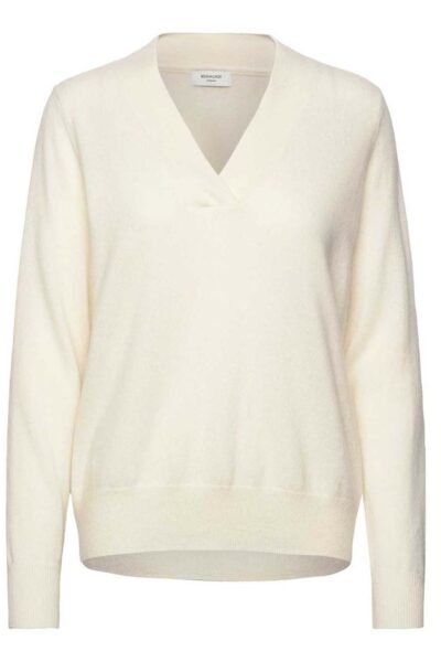 Coco ls v-neck pullover ivory Rosemunde