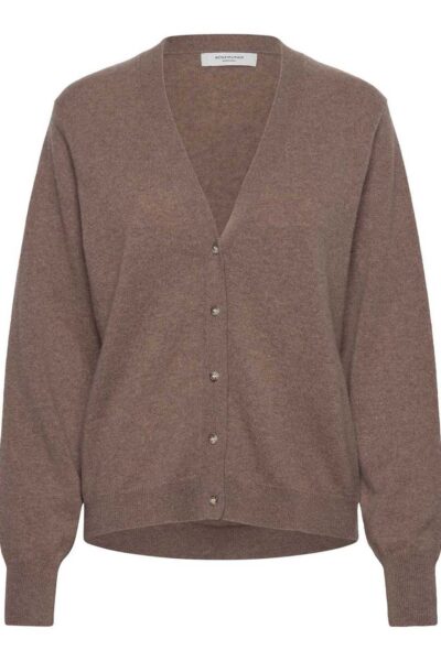 Coco ls v-neck cardigan silver mink Rosemunde