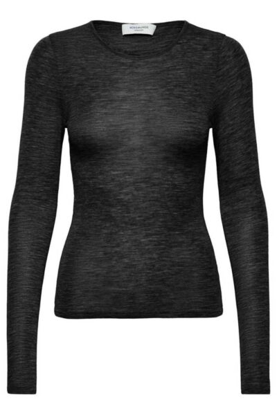 Sara ls t-shirt black Rosemunde