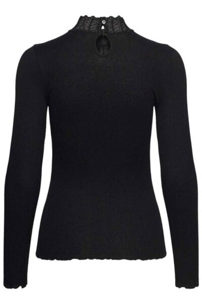 Beathe ls lace t-shirt black Rosemunde