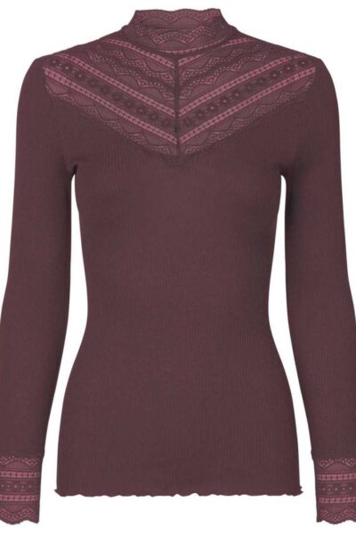 Benita ls lace t-shirt fudge Rosemunde