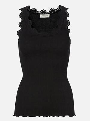 Silk top lace black Rosemunde Copenhagen