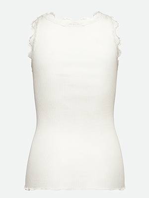Silk top lace ivory Rosemunde Copenhagen