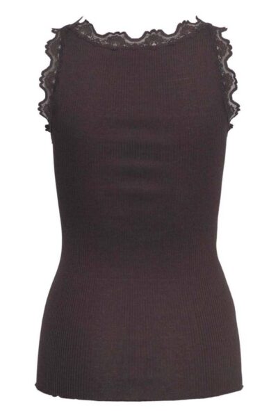 Babette sl long lace top ganache Rosemunde