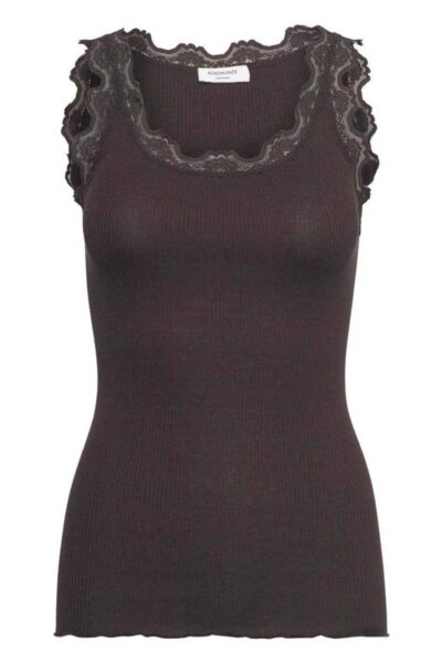 Babette sl long lace top ganache Rosemunde