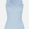 Silk top lace heather sky Rosemunde Copenhagen