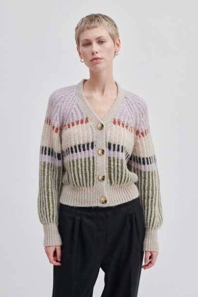 Rosanna knit cardigan pastel lilac Second Female