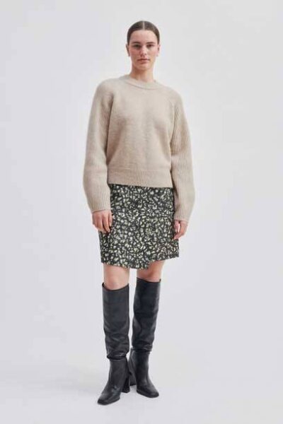 Brookline knit o-neck oxford tan Second Female