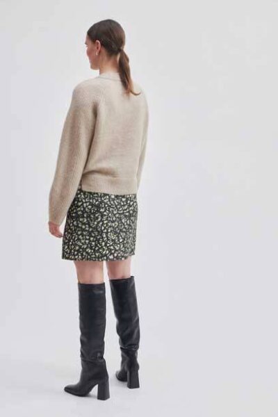 Brookline knit o-neck oxford tan Second Female