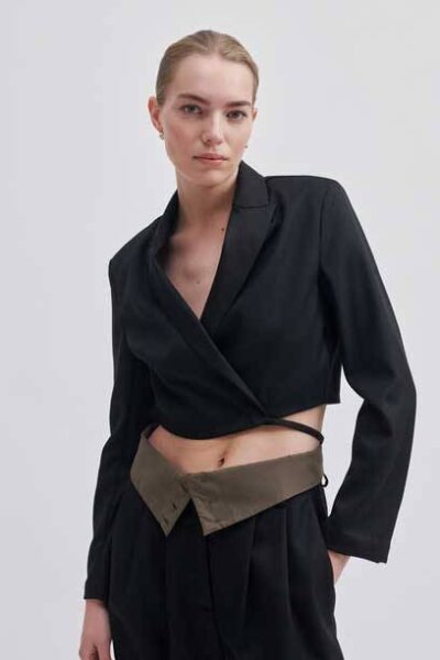 Almanda cropped blazer black Second Female