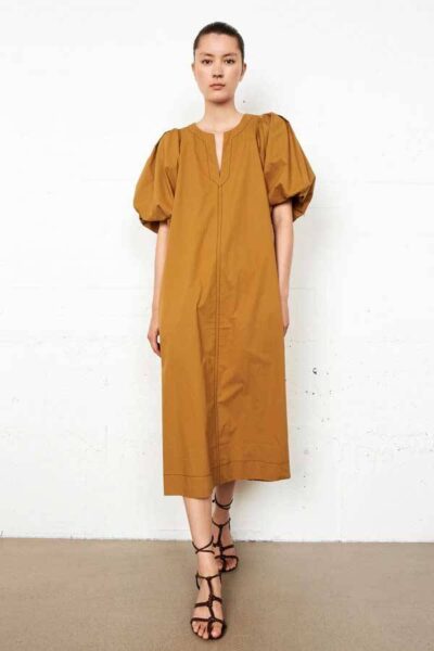 Larkin maxi dress golden brown Second Female