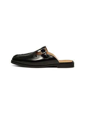 Erika slide leather black high shine Shoe The Bear