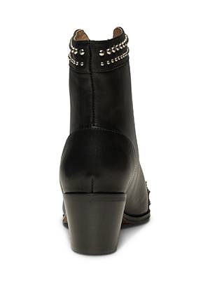 Annika western stud leather black Shoe The Bear
