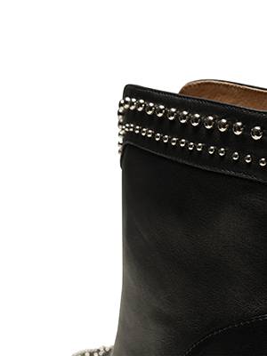Annika western stud leather black Shoe The Bear