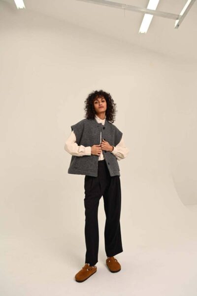 Sonny grey wool vest gris Sacrecoeur