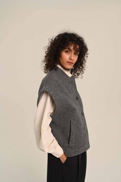Sonny grey wool vest gris Sacrecoeur