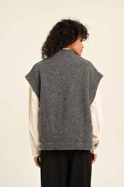 Sonny grey wool vest gris Sacrecoeur