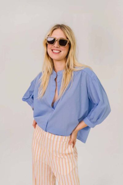 Carla Baltic bleu blouse Sacrecoeur