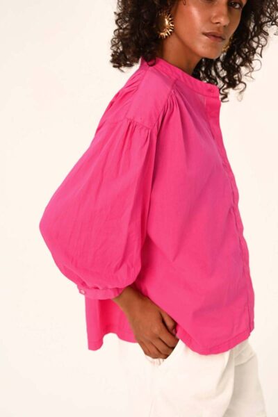 Carla Hibis rose blouse Sacrecoeur