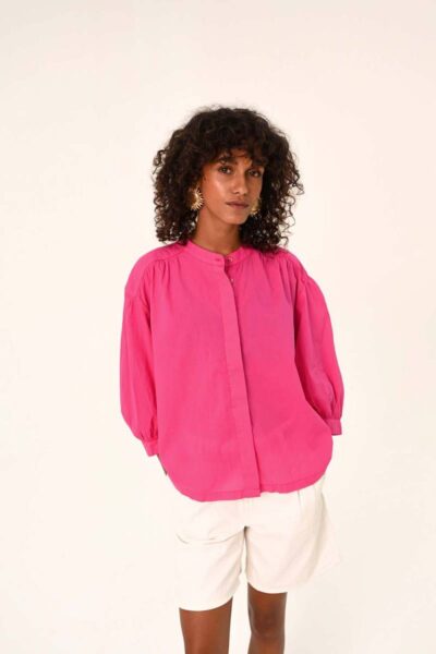 Carla Hibis rose blouse Sacrecoeur