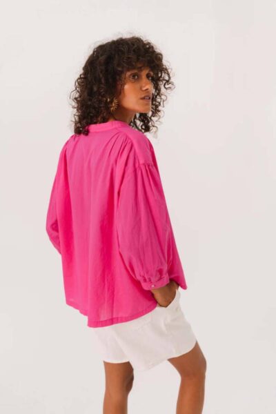 Carla Hibis rose blouse Sacrecoeur