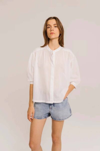 Carla Optique blanc blouse Sacrecoeur