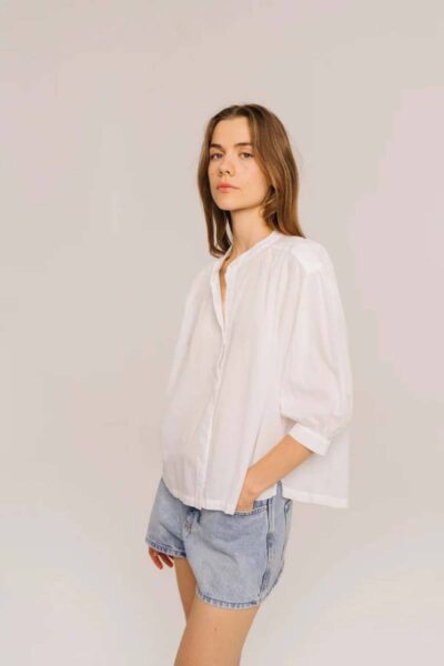 Carla Optique blanc blouse Sacrecoeur