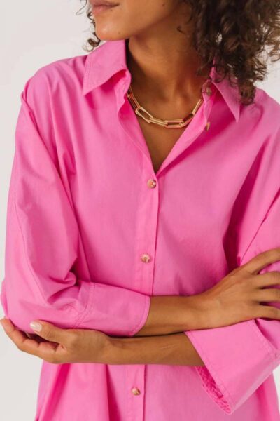 Giulietta Bubble shirtdress rose Sacrecoeur