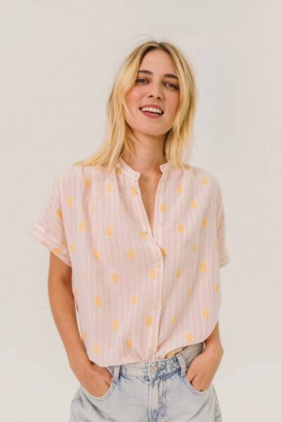 Louison Jerico blouse rose Sacrecoeur