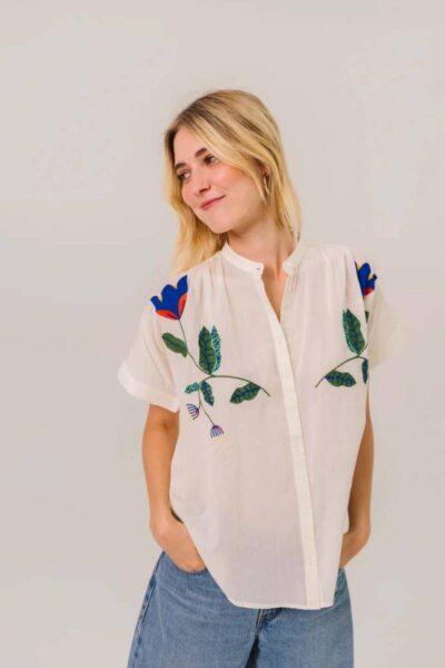 Maya Corolle embroidered blouse multi Sacrecoeur